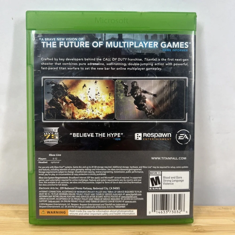 Titanfall Microsoft Xbox One 2014 Game and Case‎ *No Manual*